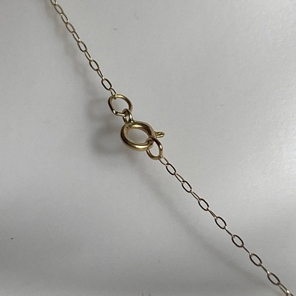 Necklace Charles Winston CW 10K Gold & White open Heart.18” - Picture 7 of 11